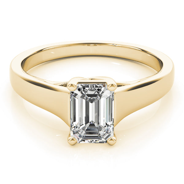 Solitaire Trellis Emerald Cut Engagement Ring