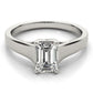 Solitaire Trellis Emerald Cut Engagement Ring