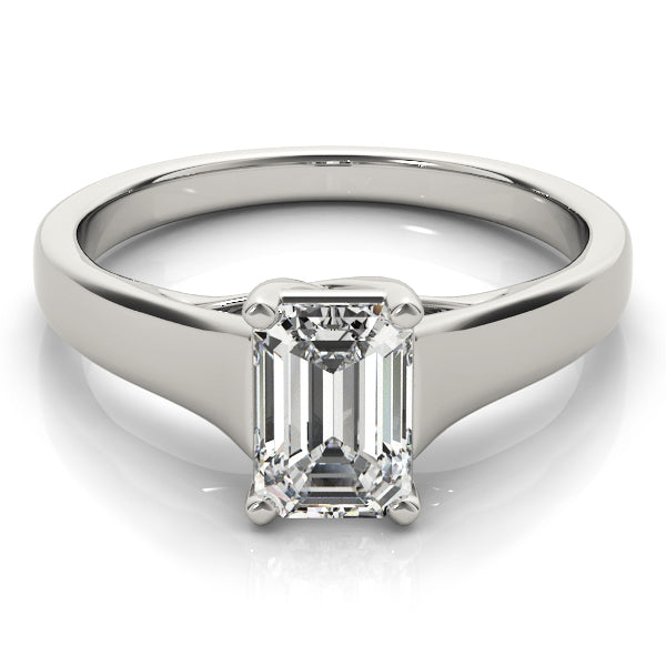 Solitaire Trellis Emerald Cut Engagement Ring