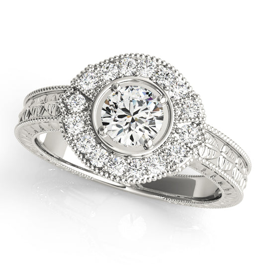 Nature Inspired Filigree Milgrain Engagement Rings