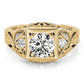 Vintage Inspired Engraved Filigree Engagement Ring
