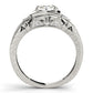 Vintage Inspired Engraved Filigree Engagement Ring