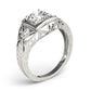 Vintage Inspired Engraved Filigree Engagement Ring