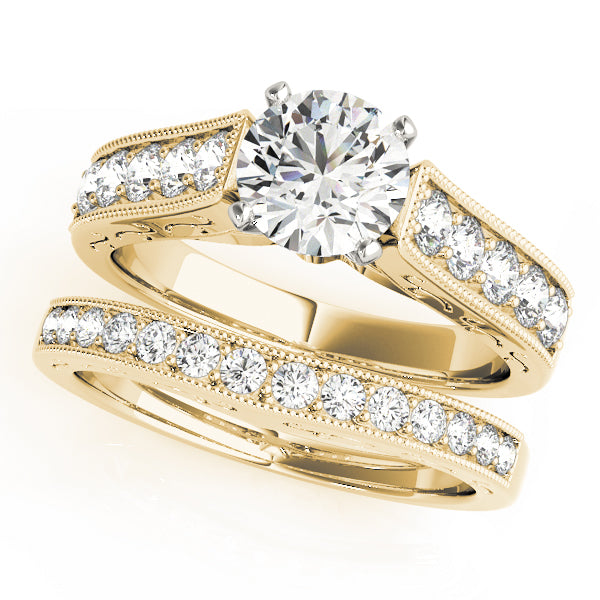 Antique Prong In Channel Migrain Filigree Engagement Ring