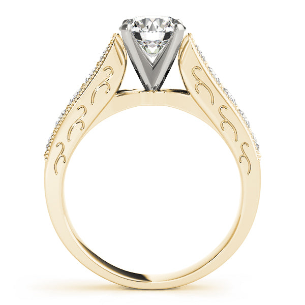 Antique Prong In Channel Migrain Filigree Engagement Ring