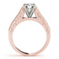 Antique Prong In Channel Migrain Filigree Engagement Ring