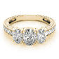 Antique 3-Stone Trellis Oval Engagement Ring