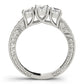 Antique 3-Stone Trellis Oval Engagement Ring