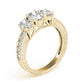 Antique 3-Stone Trellis Oval Engagement Ring