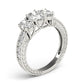 Antique 3-Stone Trellis Oval Engagement Ring