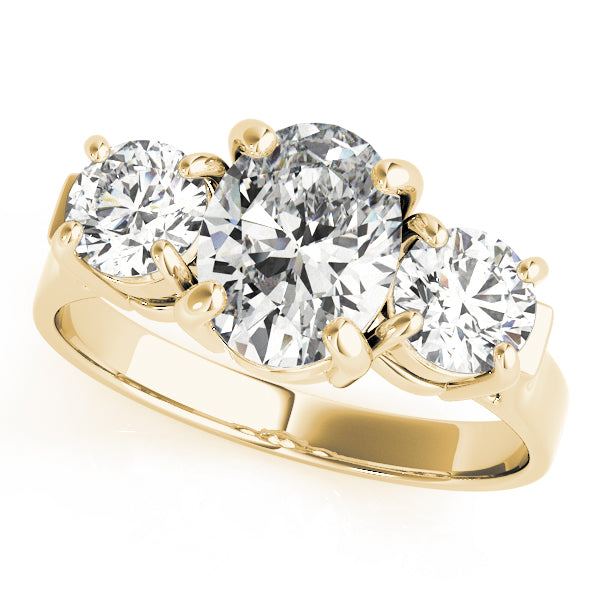 ENGAGEMENT RINGS 3 STONE OVAL