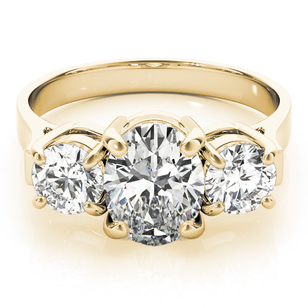 ENGAGEMENT RINGS 3 STONE OVAL