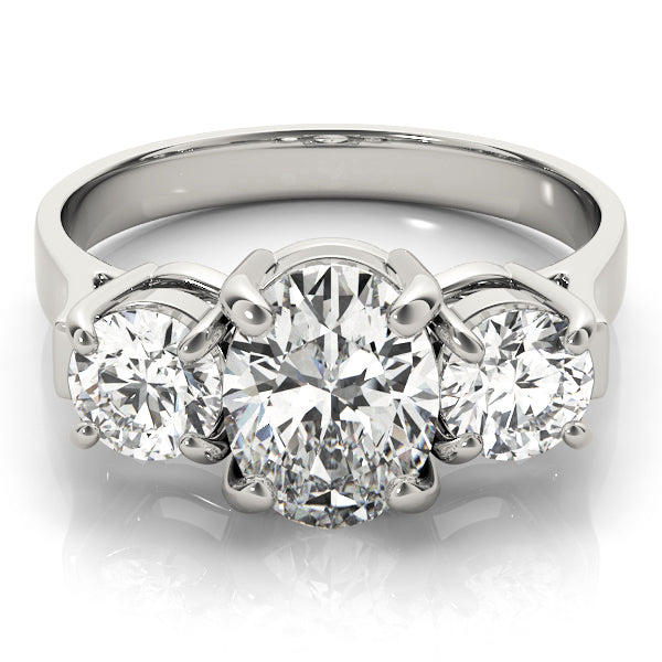 ENGAGEMENT RINGS 3 STONE OVAL