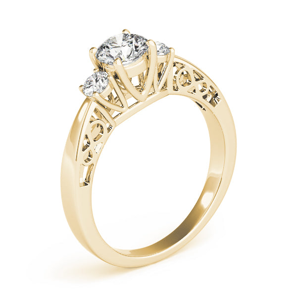 ENGAGEMENT RINGS 3 STONE ROUND