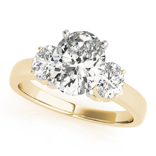 3-Stone Oval Shape Engagement Rings