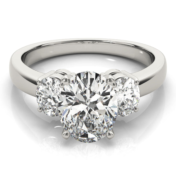 3-Stone Oval Shape Engagement Rings