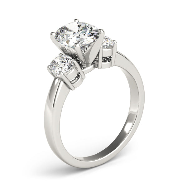 3-Stone Oval Shape Engagement Rings