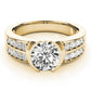 Multirow Half-Bezel Engagement Ring