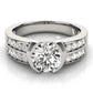 Multirow Half-Bezel Engagement Ring