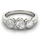 3-Stone Infinity Bezel Set Engagement Ring