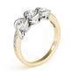 3-Stone Infinity Bezel Set Engagement Ring