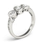 3-Stone Infinity Bezel Set Engagement Ring
