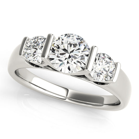 3-Stone Round Engagement Ring