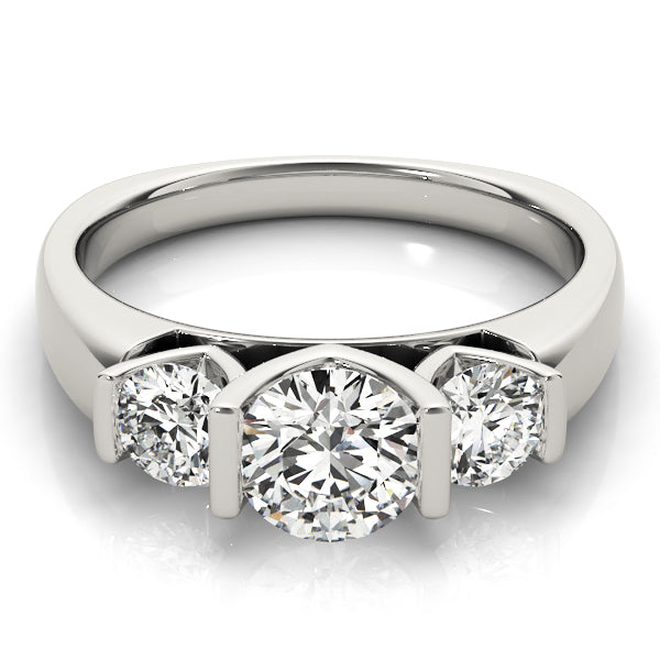 3-Stone Round Engagement Ring