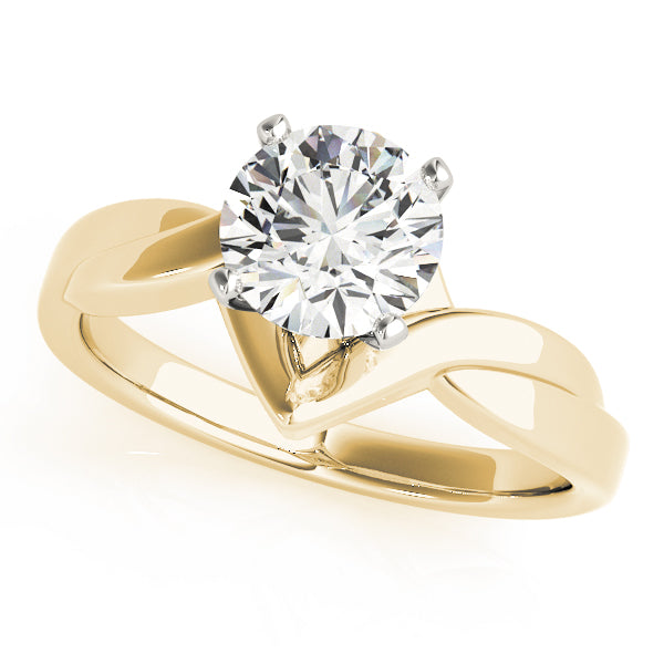 Twisted Shank Solitaire Engagement Ring