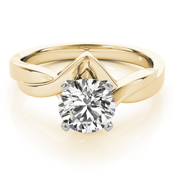 Twisted Shank Solitaire Engagement Ring