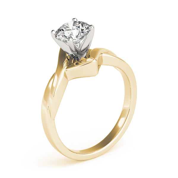 Twisted Shank Solitaire Engagement Ring