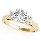 3-Stone Vintage-Inspired Engagement Ring