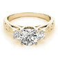 3-Stone Vintage-Inspired Engagement Ring