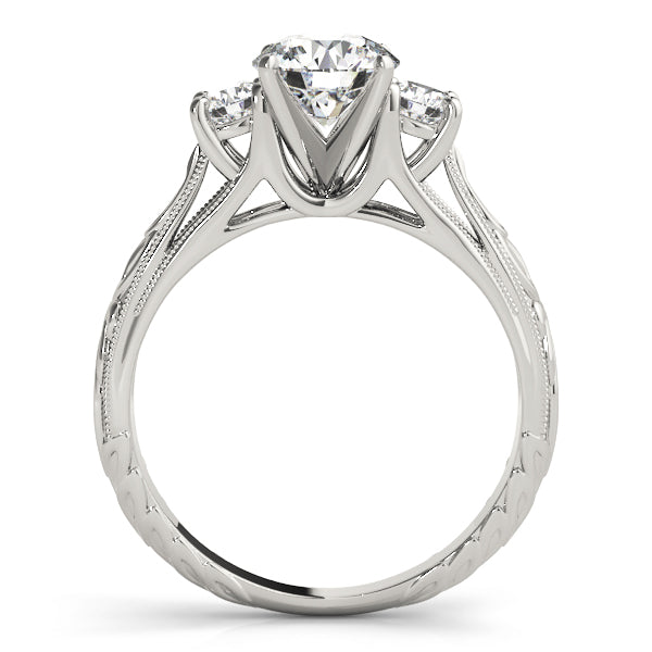 3-Stone Vintage-Inspired Engagement Ring