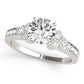 Single Row Cluster Sides Engagement Ring