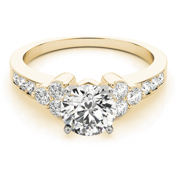 Single Row Cluster Sides Engagement Ring