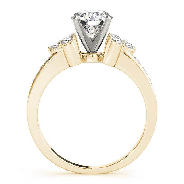 Single Row Cluster Sides Engagement Ring