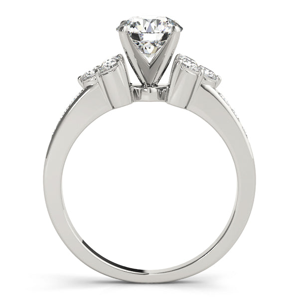 Single Row Cluster Sides Engagement Ring