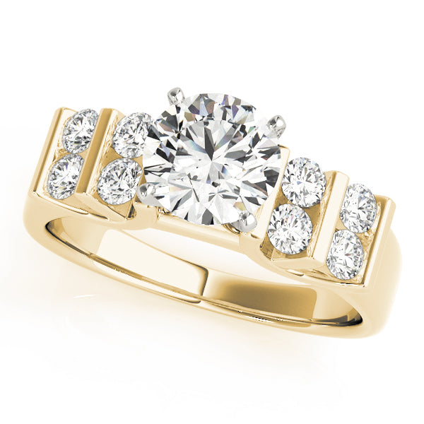 Multirow Bar Set Engagement Ring