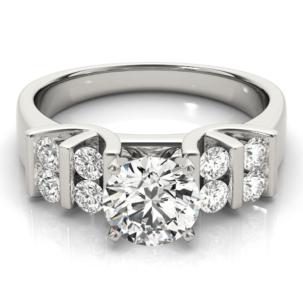 Multirow Bar Set Engagement Ring