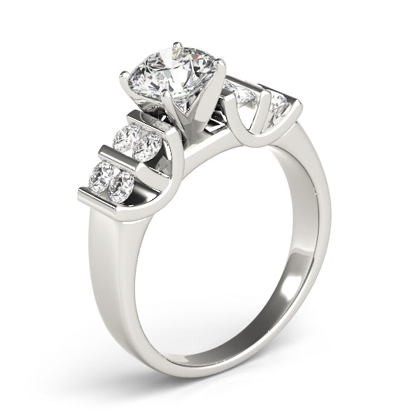 Multirow Bar Set Engagement Ring