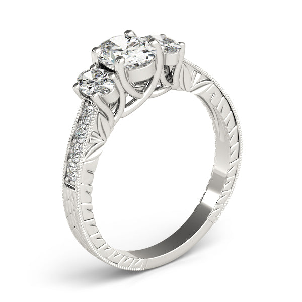 ENGAGEMENT RINGS 3 STONE OVAL