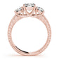 Vintage Style 3-Stone Filigree Engagement Ring
