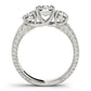 Vintage Style 3-Stone Filigree Engagement Ring