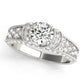 Antique Milgrain Halo Engagement Rings