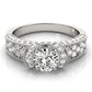 Antique Milgrain Halo Engagement Rings