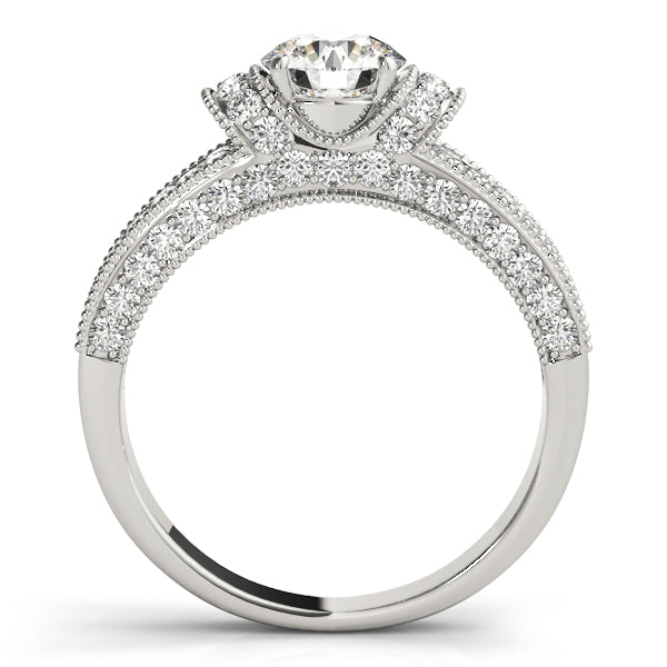 Antique Milgrain Halo Engagement Rings
