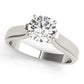 Solitaire Round Milgrain Cathedral Engagement Ring
