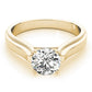 Solitaire Round Milgrain Cathedral Engagement Ring