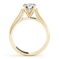 Solitaire Round Milgrain Cathedral Engagement Ring